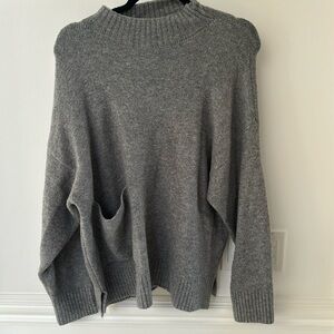 Grey Zara oversized sweater with pocket